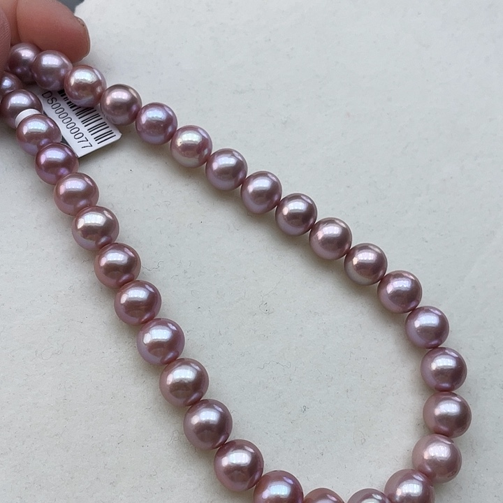 淡水珍珠颈饰银S925镶嵌卡11➕高品极光紫