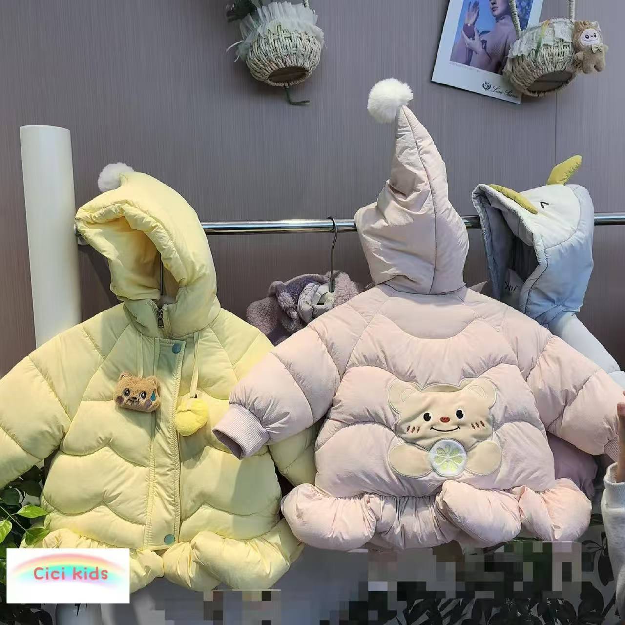 少女风女碎花中长款厚款冬装加绒女宝秋冬免洗