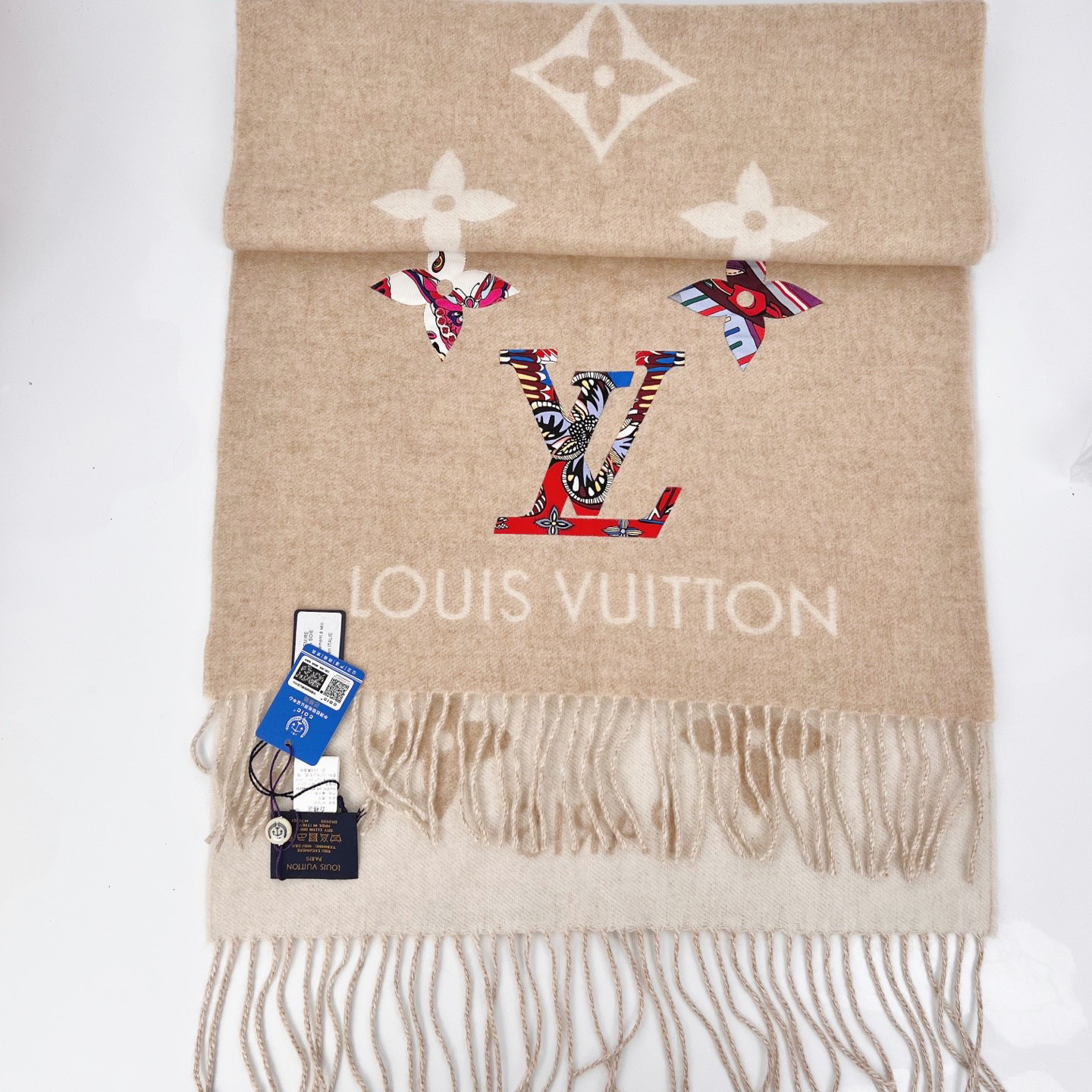 未使用 LouisVuitton/路易威登 羊绒围巾/全新全套/Lz01994