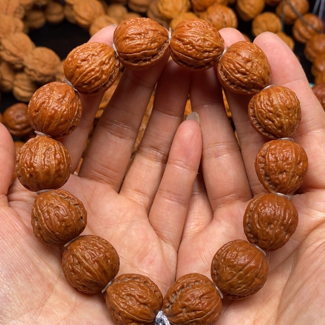 桃核手串小钱袋，