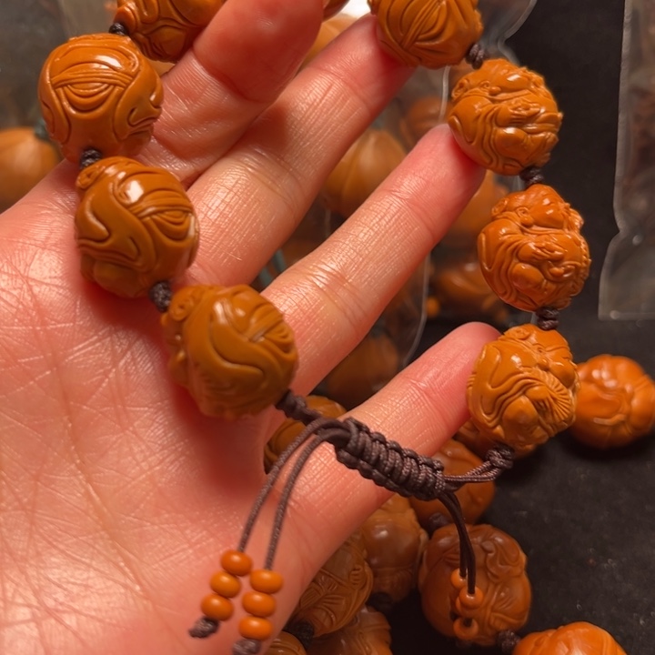 江***见手串橄榄核财神串