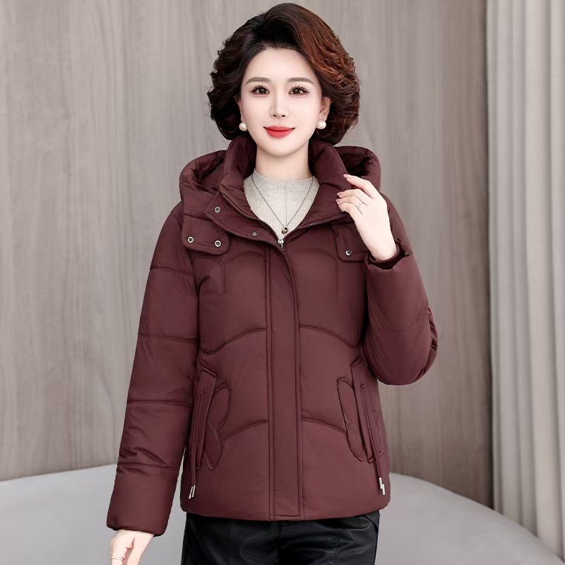 中老年棉服2025新款短款妈妈加厚冬季棉袄洋气外套冬装棉衣
