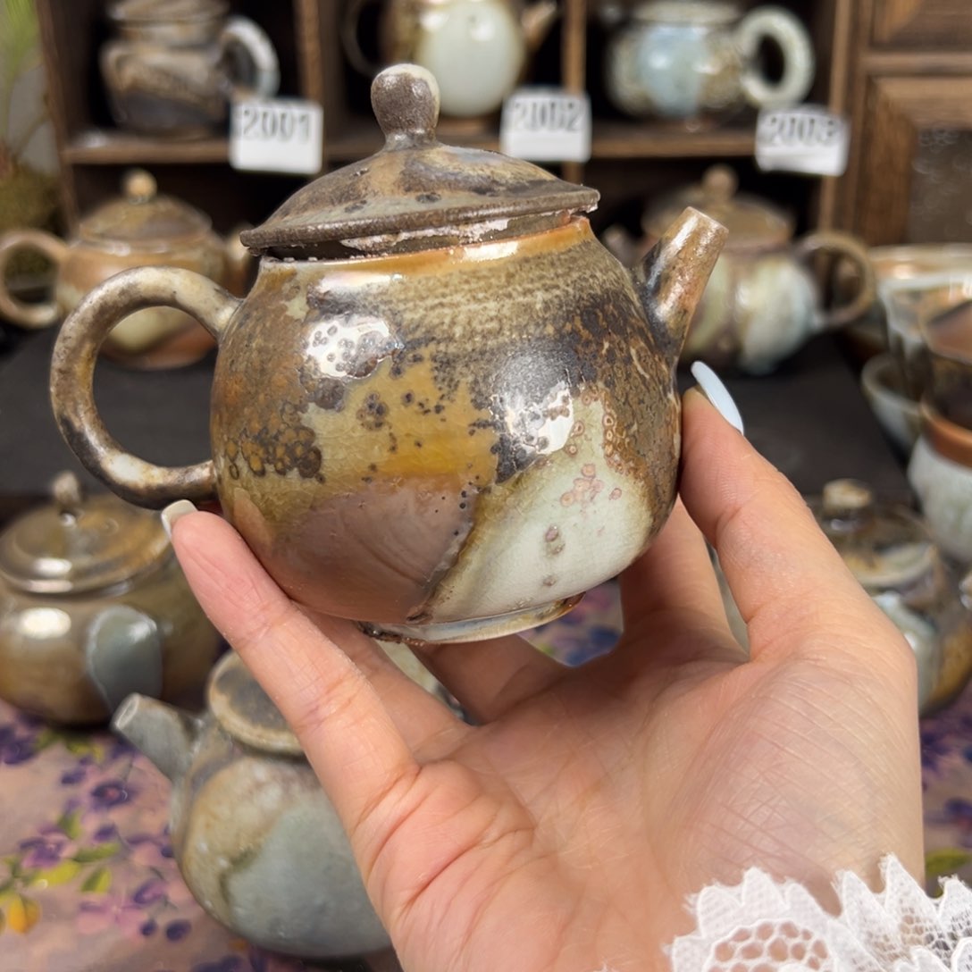 杯柴烧茶器中白壶