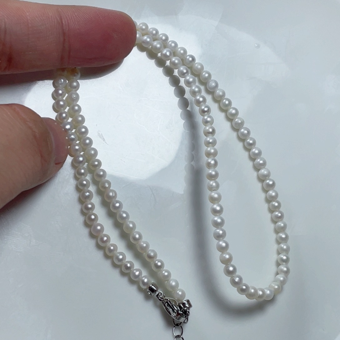 淡水珍珠颈饰14K金镶嵌