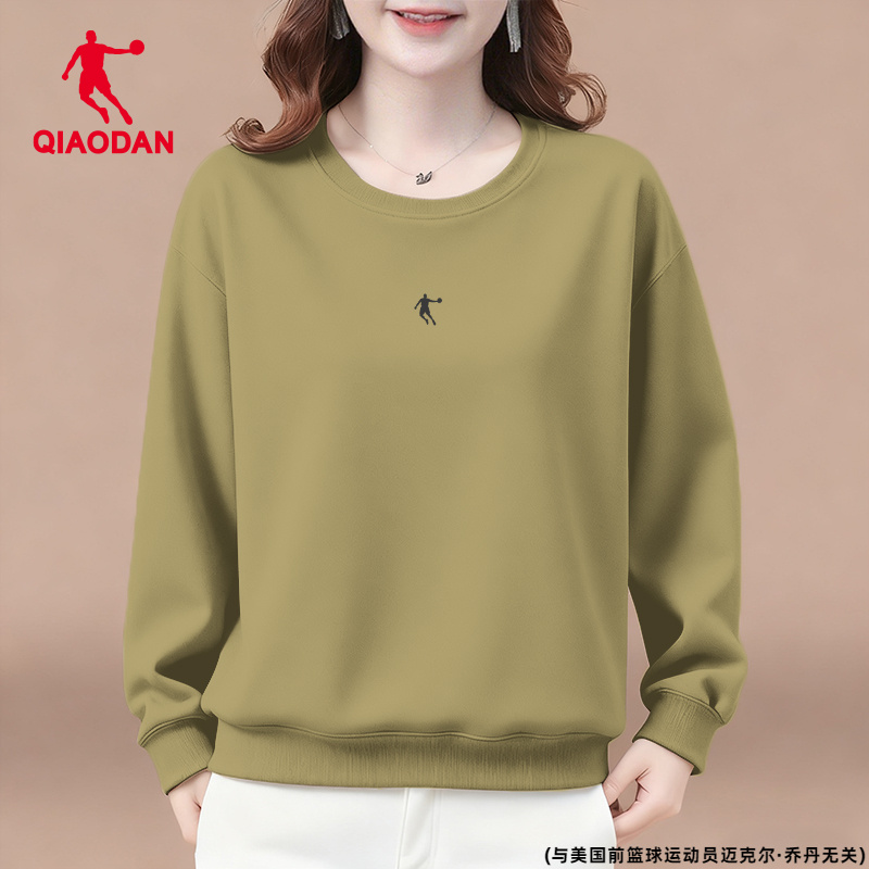 乔丹官方卫衣女2025新款冬季针织长袖女士上衣旗舰店正品套头衫