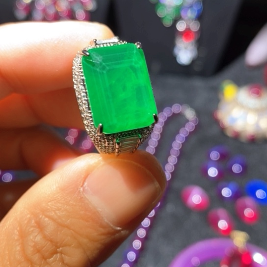 红宝石戒指银S925镶嵌