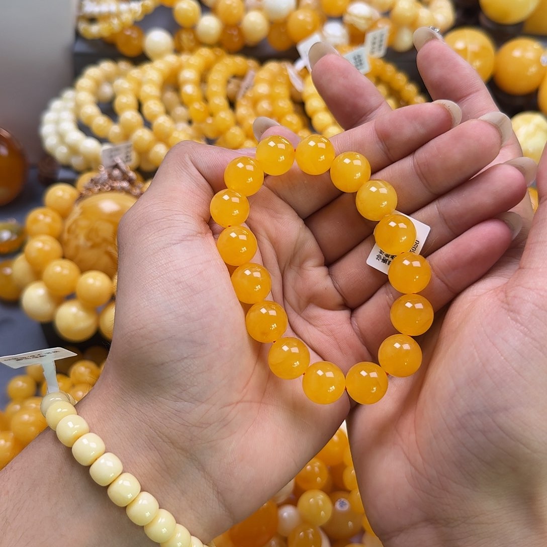 未镶嵌琥珀珠宝奇石13mm