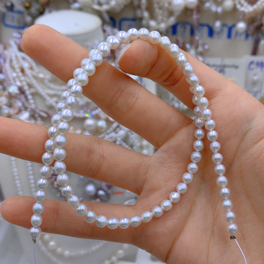 淡水珍珠耳饰银S925镶嵌