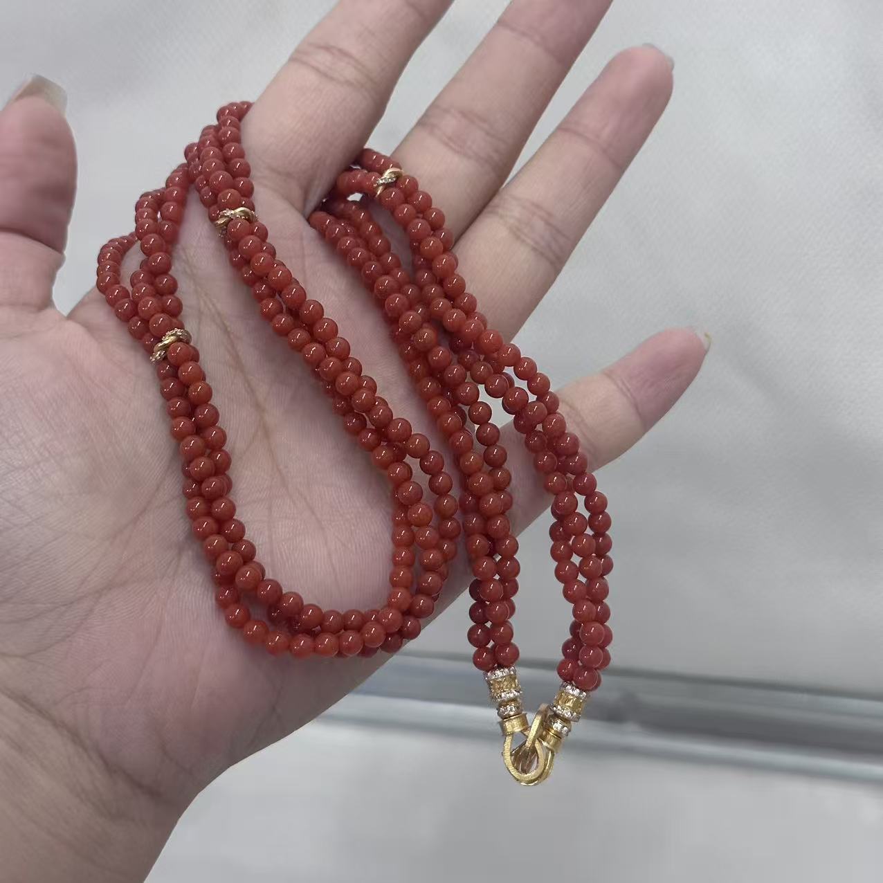 【不二】滴水洞高抛亮光-6A毕业级-保山南红DIY扭扭链3mm（多样性发）