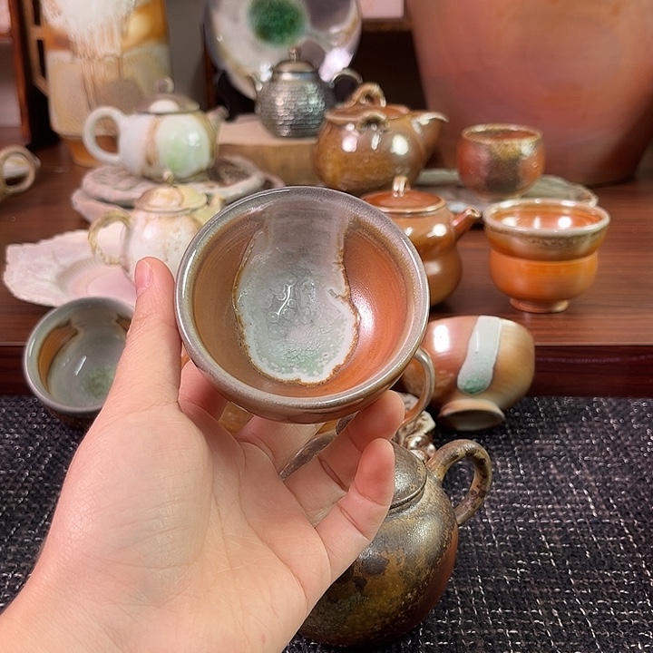 柴烧中白泥窑宝主人杯