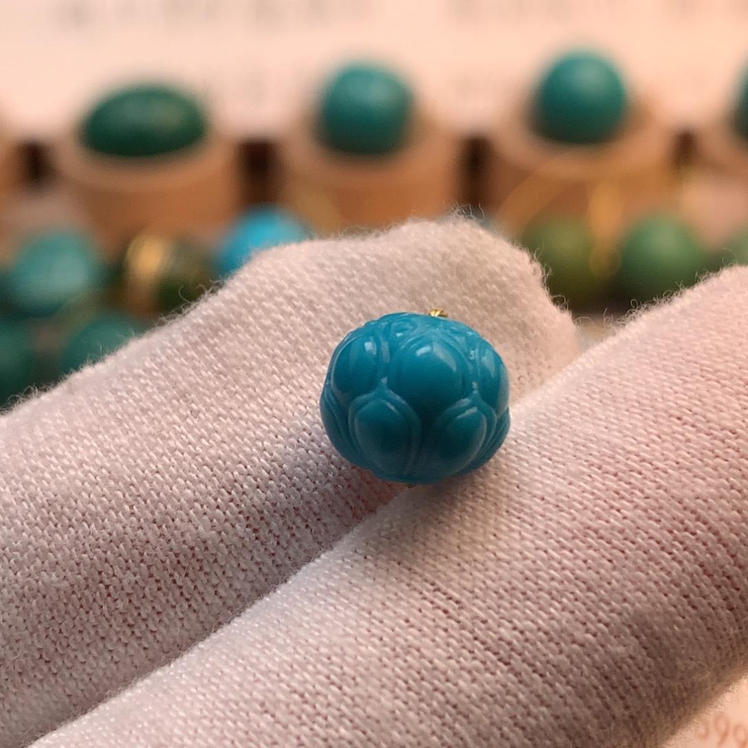 绿松石未镶嵌挂件8.6mm