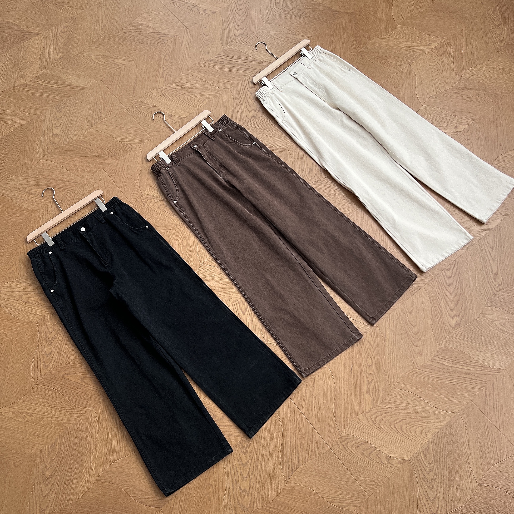 25FW 秋冬新款中腰竹节纹理筋骨感高盎司加厚/加绒可选百搭牛仔裤