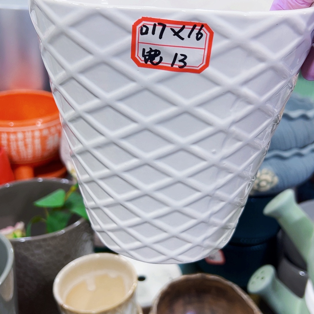 有孔外贸尾单陶瓷花盆凑单10米包邮