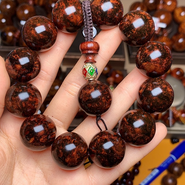 花梨木类手串/手链黄花梨风化料老挝花梨土埋料2.0