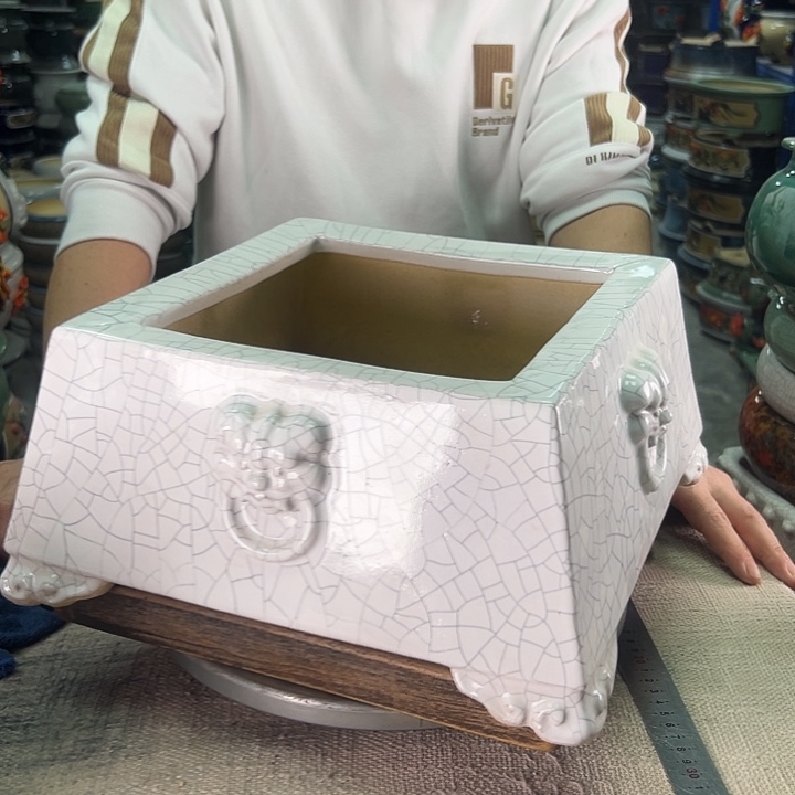 竹***鱼泳坤堂石湾花盆陶瓷