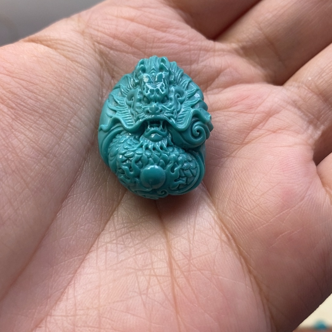 驿***痕绿松石未镶嵌珠宝半成品