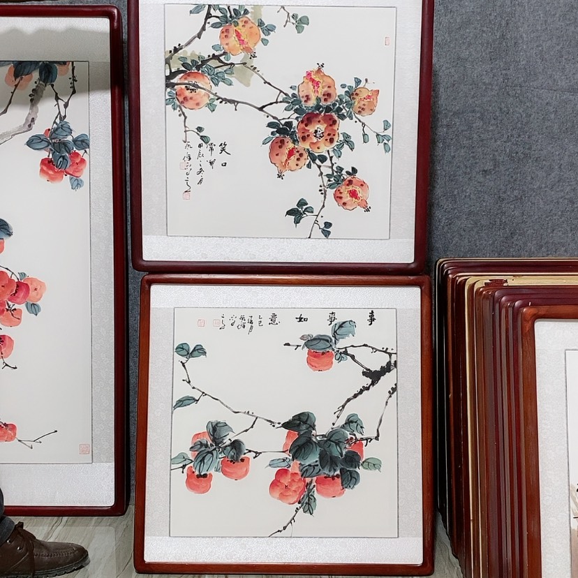 【闪购商品】国画书画作品带框65×65厘米