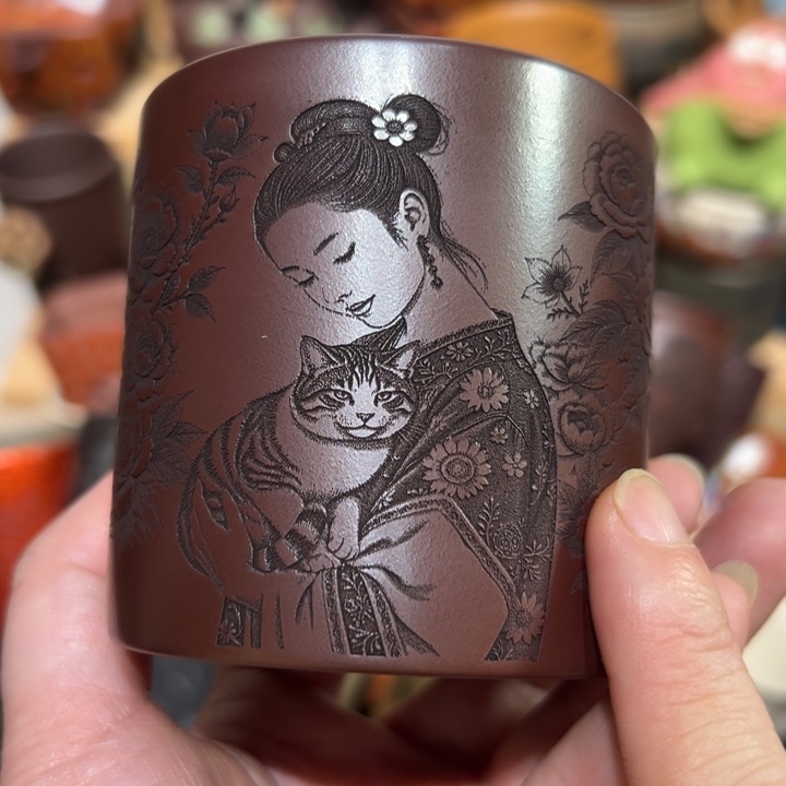 茶杯紫砂宜兴紫砂主人杯