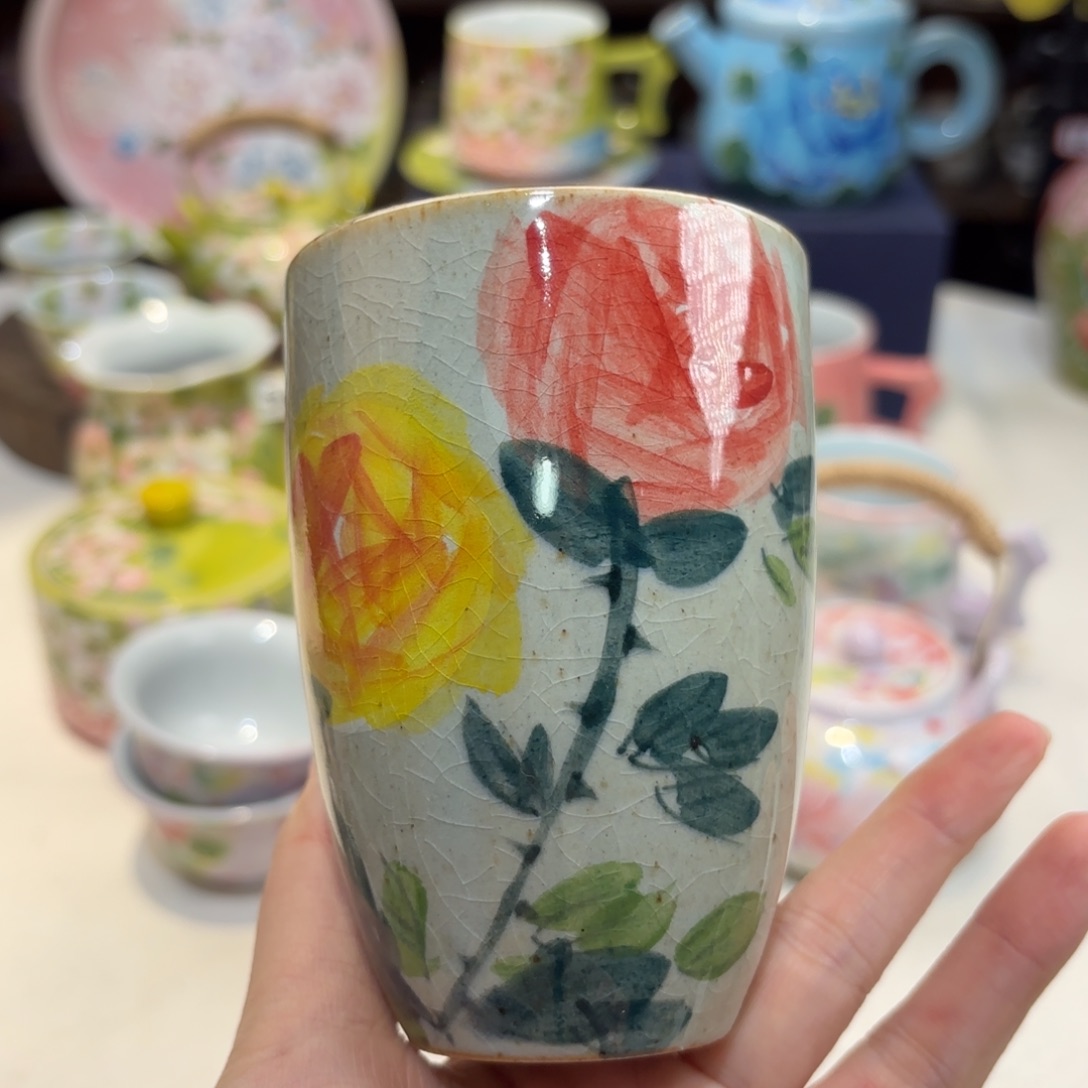 景德镇手绘高温釉下彩陶瓷茶具