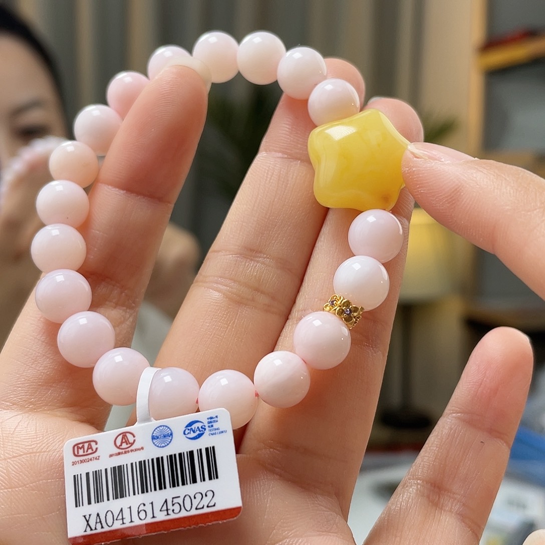 琥珀裸石未镶嵌蜜蜡手串