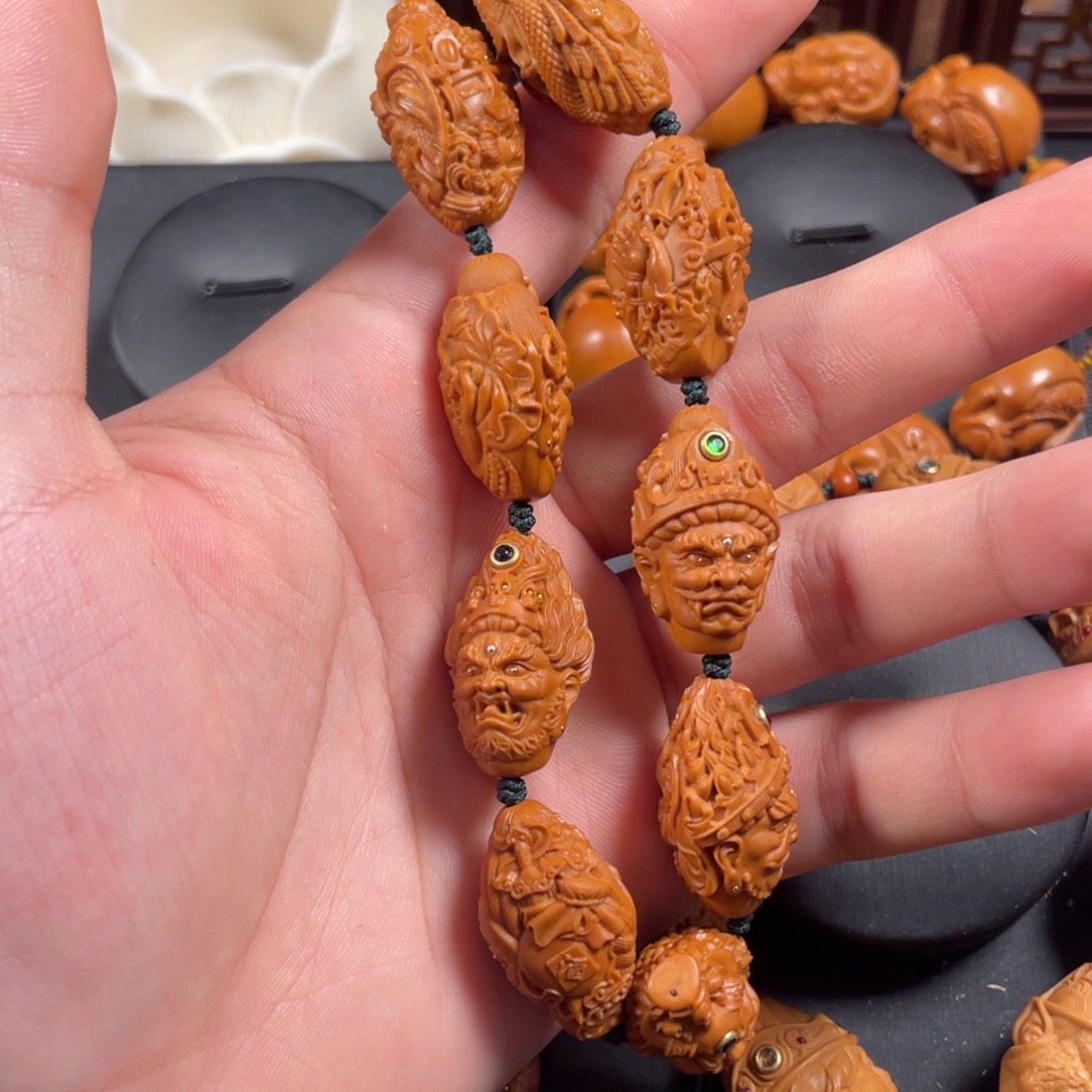 橄榄核手串/手链藏传八宝五色财神