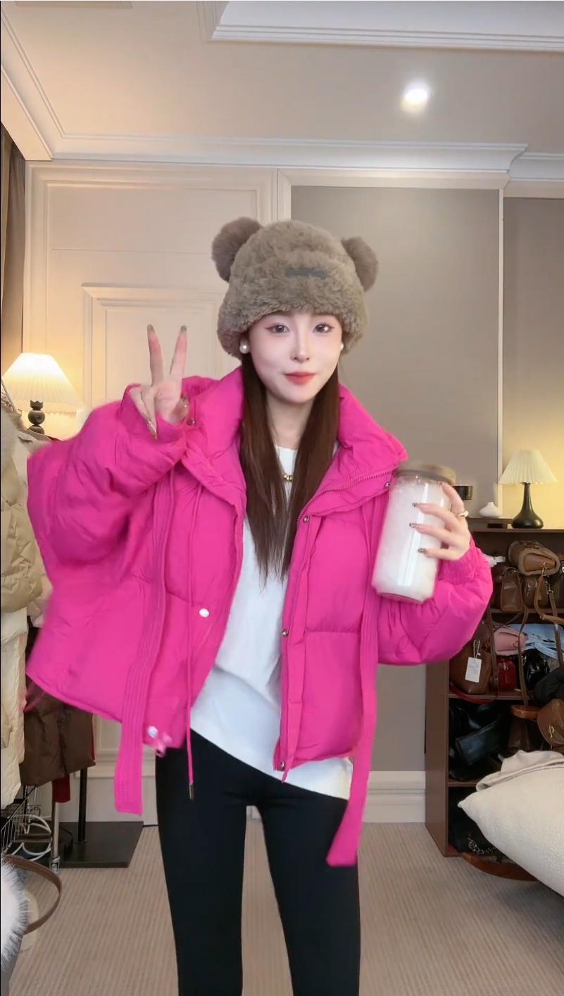 2025款白鸭绒羽绒服短款时尚显瘦百搭韩版ins冬季宽松（新做新货）5