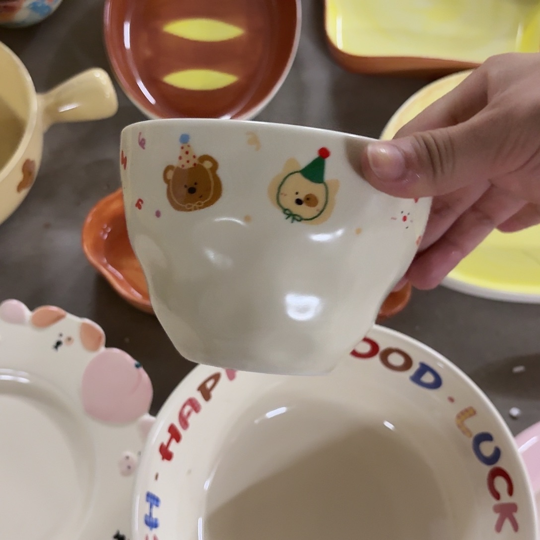 搪瓷动物派对葫芦米饭碗