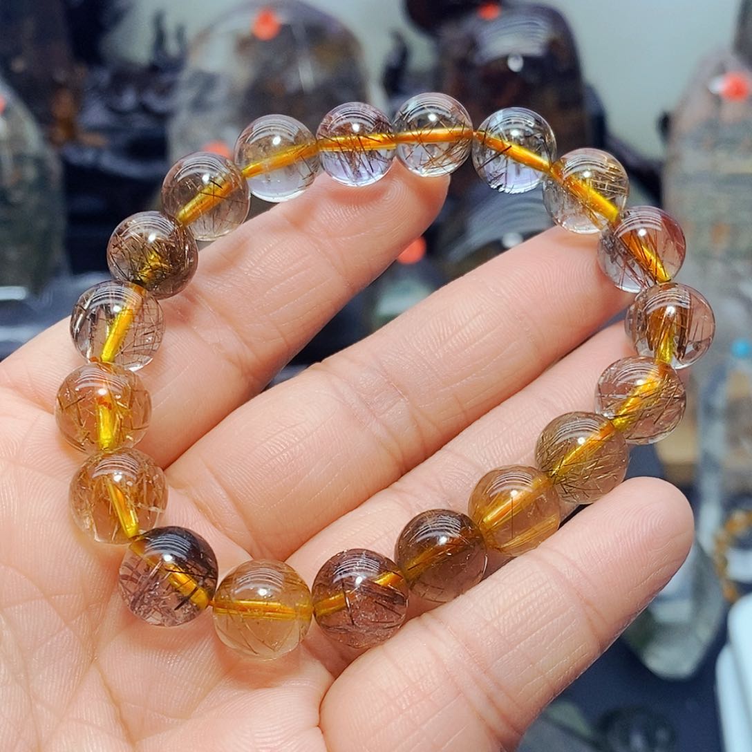 水晶手链未镶嵌壹**师彩发晶手链