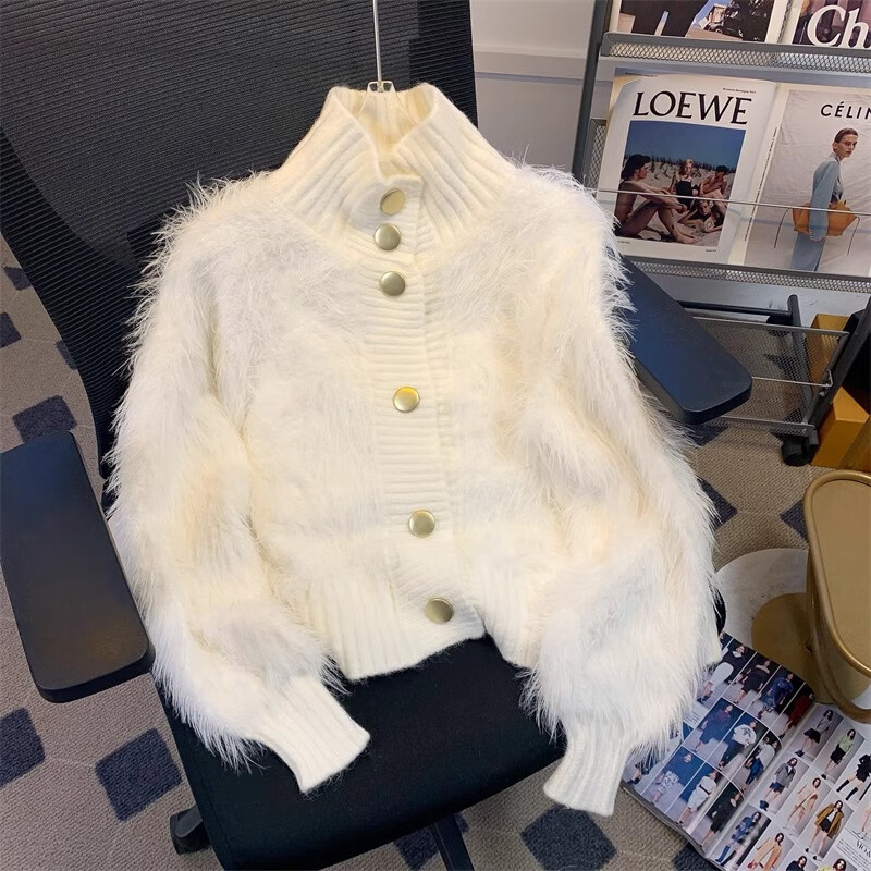 2025年春季新款毛衣针织开衫女设计感小众法式名媛风气质针织外套