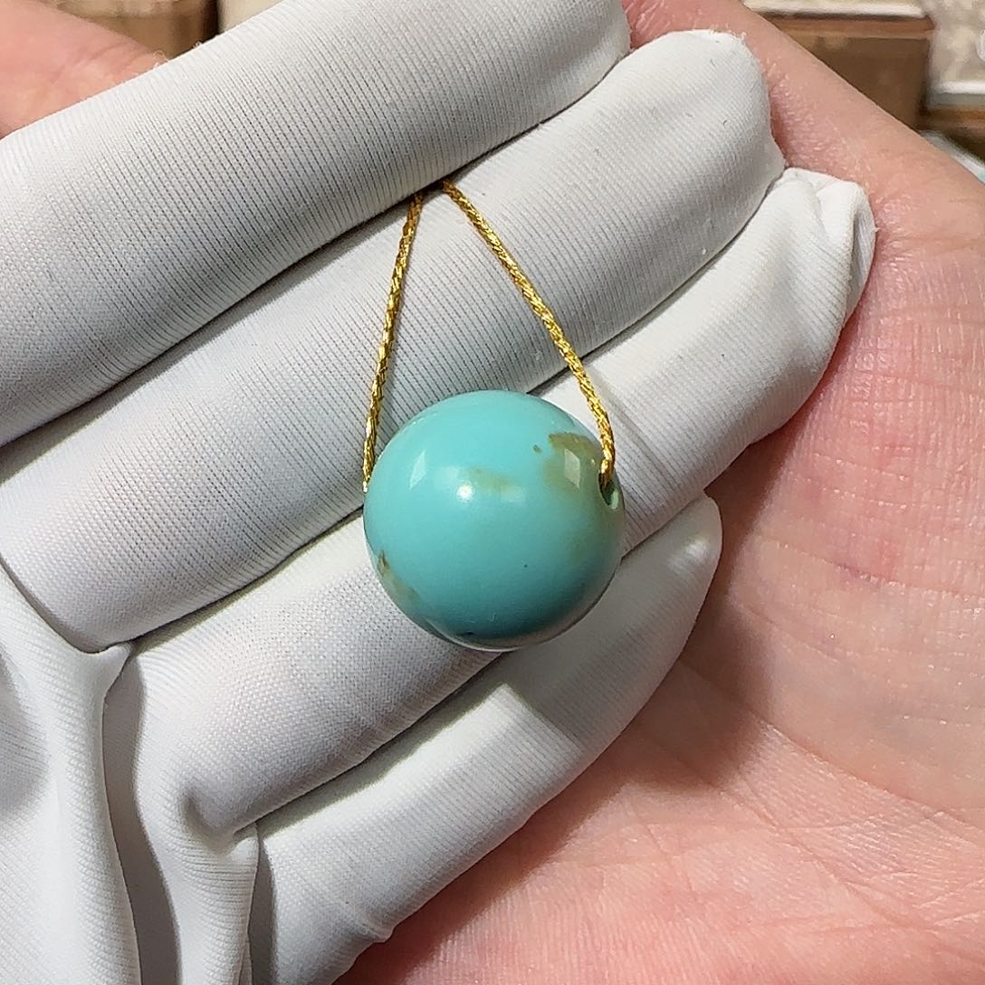 绿松石未镶嵌15mm➕单珠