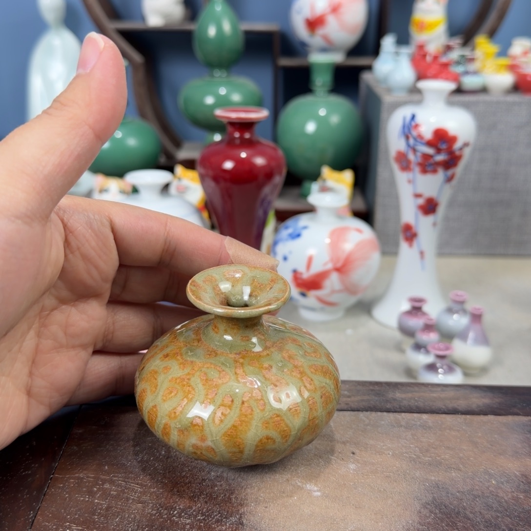 陶瓷手工小花器摆件