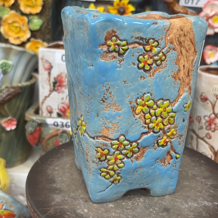 紫砂花盆粗陶材质多肉花盆