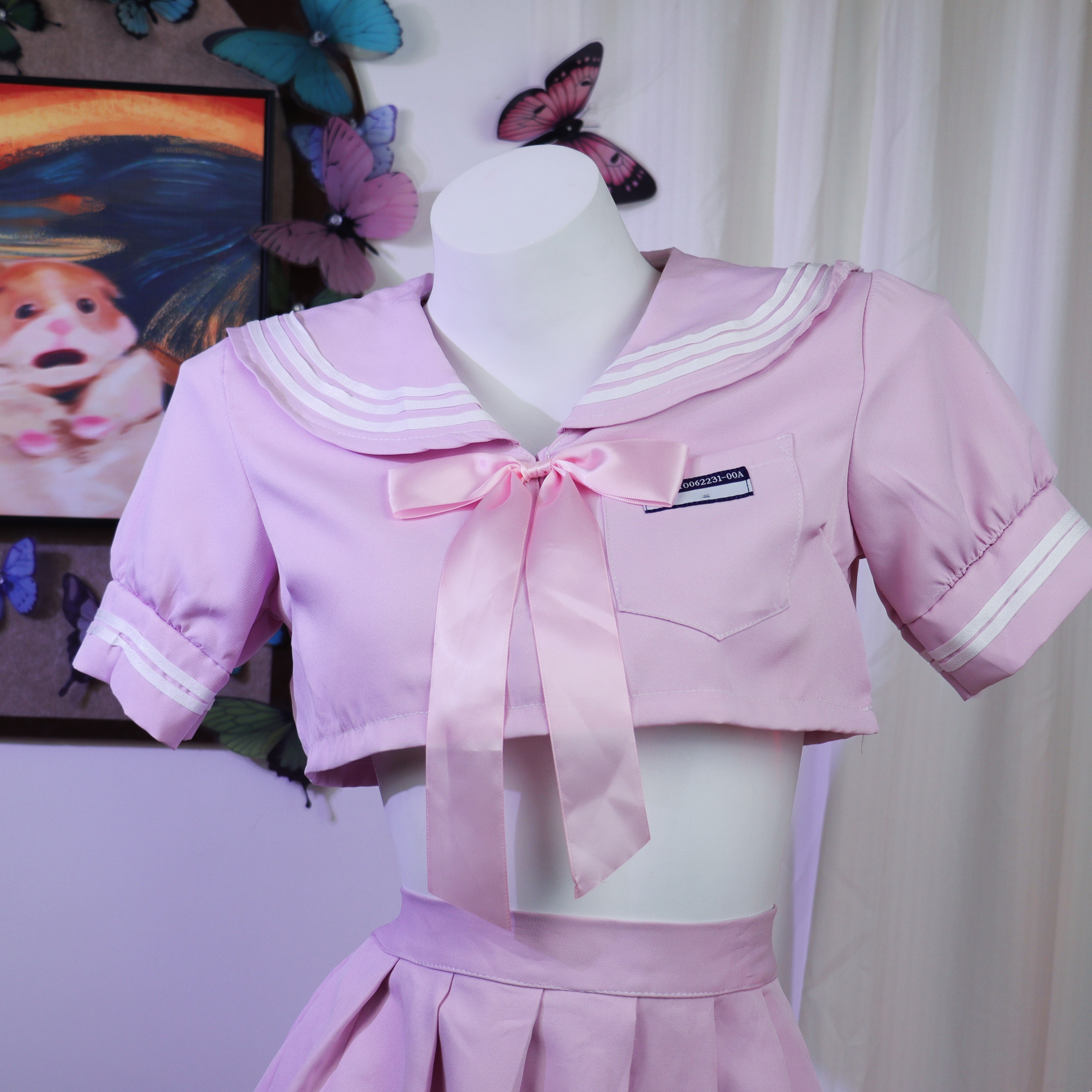 【悸动】纯欲超短JK百褶裙学生少女诱惑水手服套装日系睡裙甜美