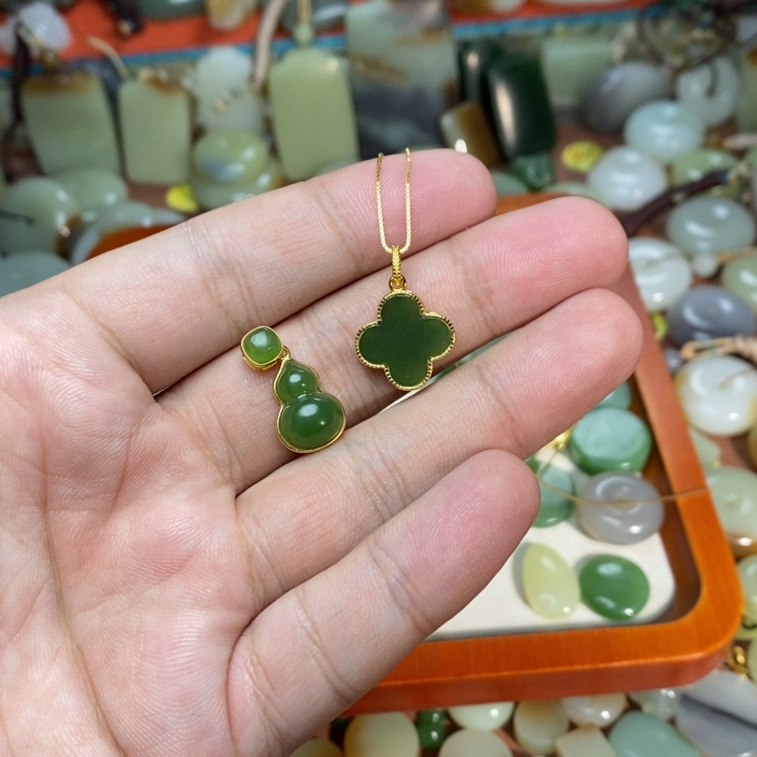 O***姐和田玉银S925镶嵌吊坠(不含链)