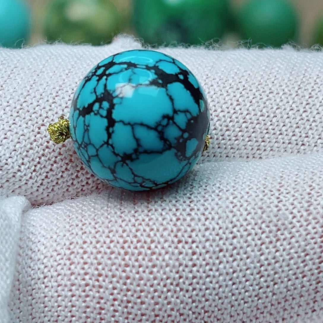 绿松石未镶嵌14+圆珠