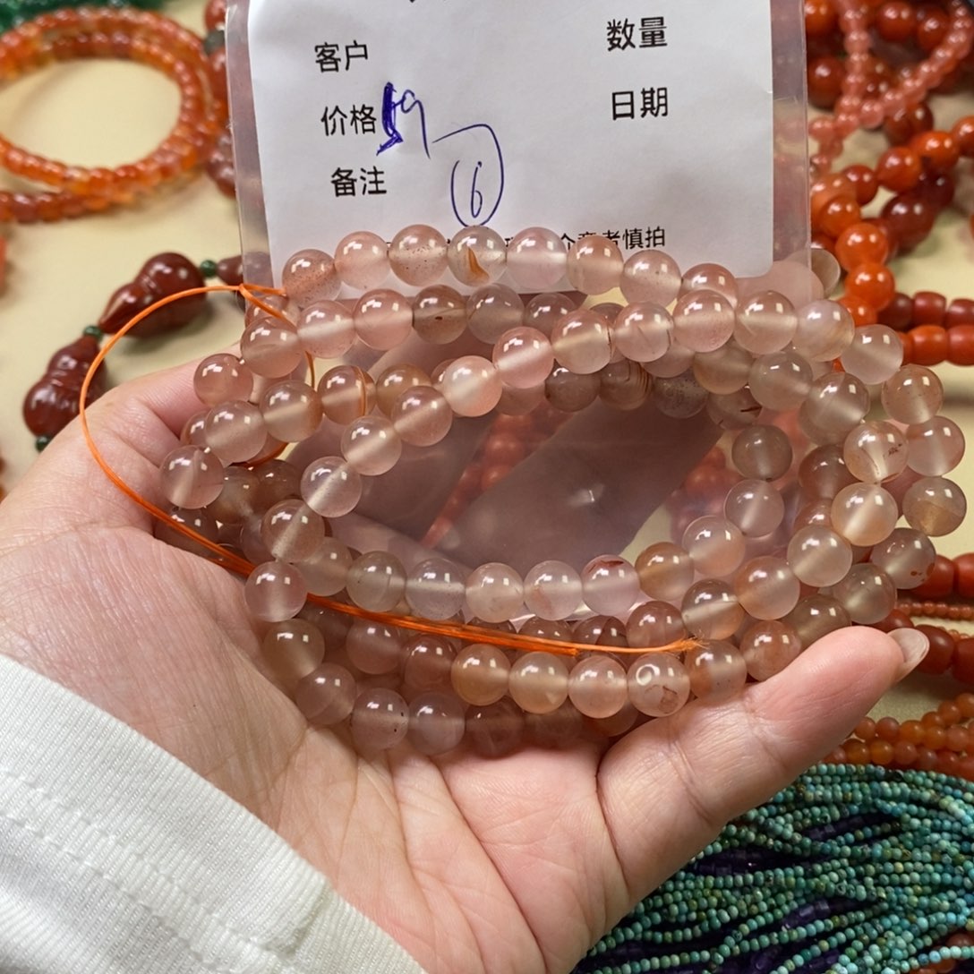 南红玛瑙未镶嵌手链