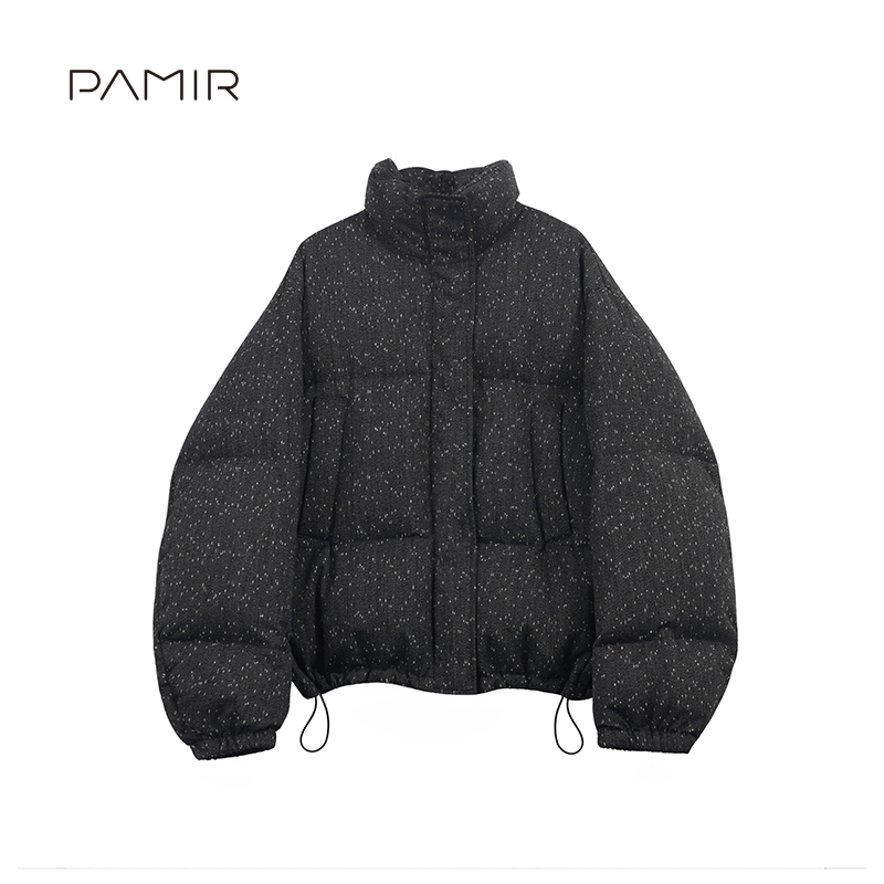 【叶可可】PAMIR秋冬新款女士羊毛半高领羽绒服 HTF024