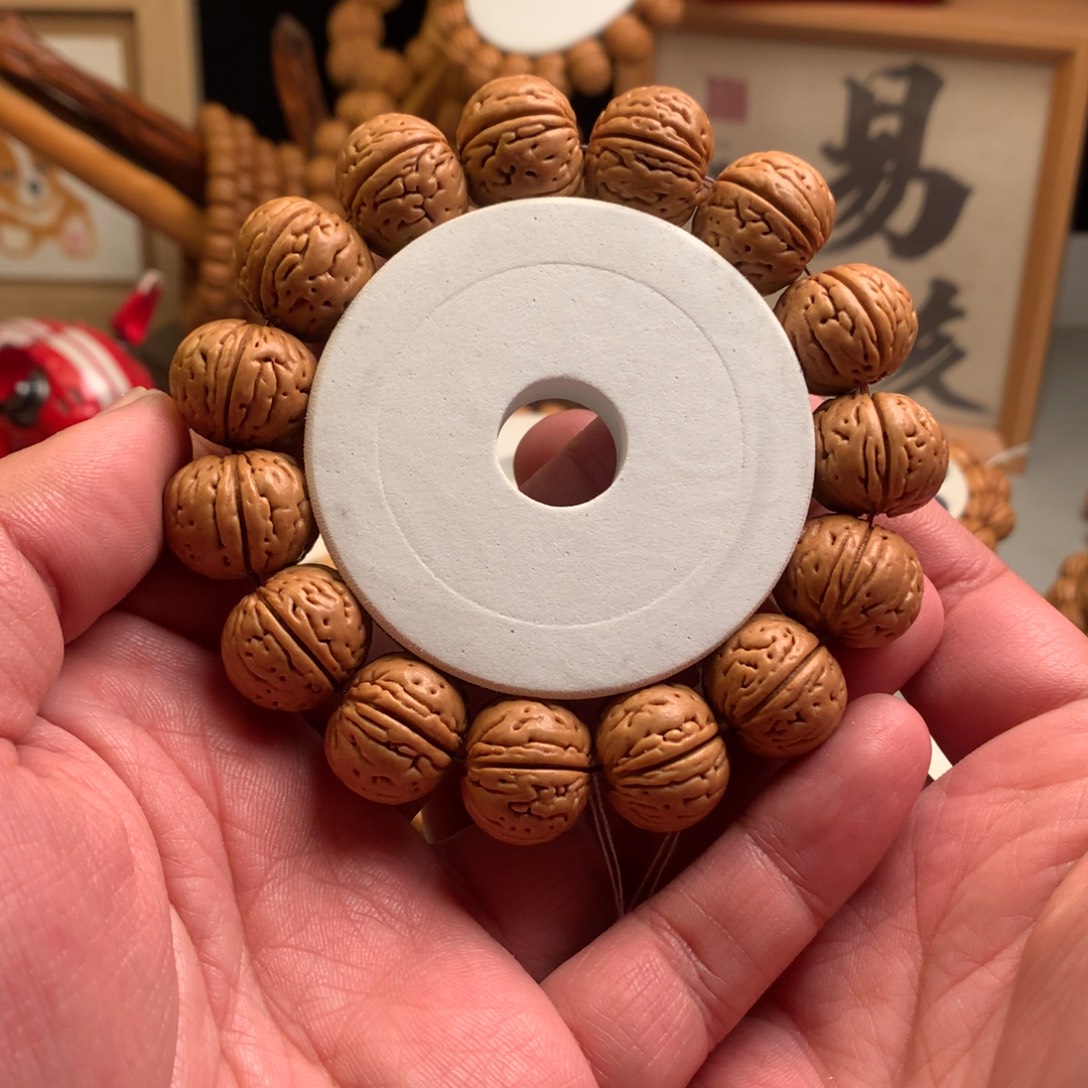 手串桃核【肉文元宝】1.9桃核手串