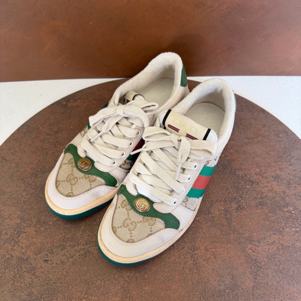 99新 GUCCI/古驰 经典绿脏脏板鞋/35码