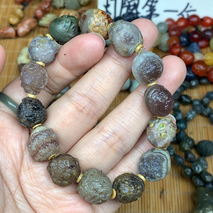 玛瑙/玉髓未镶嵌珠宝半成品藕*