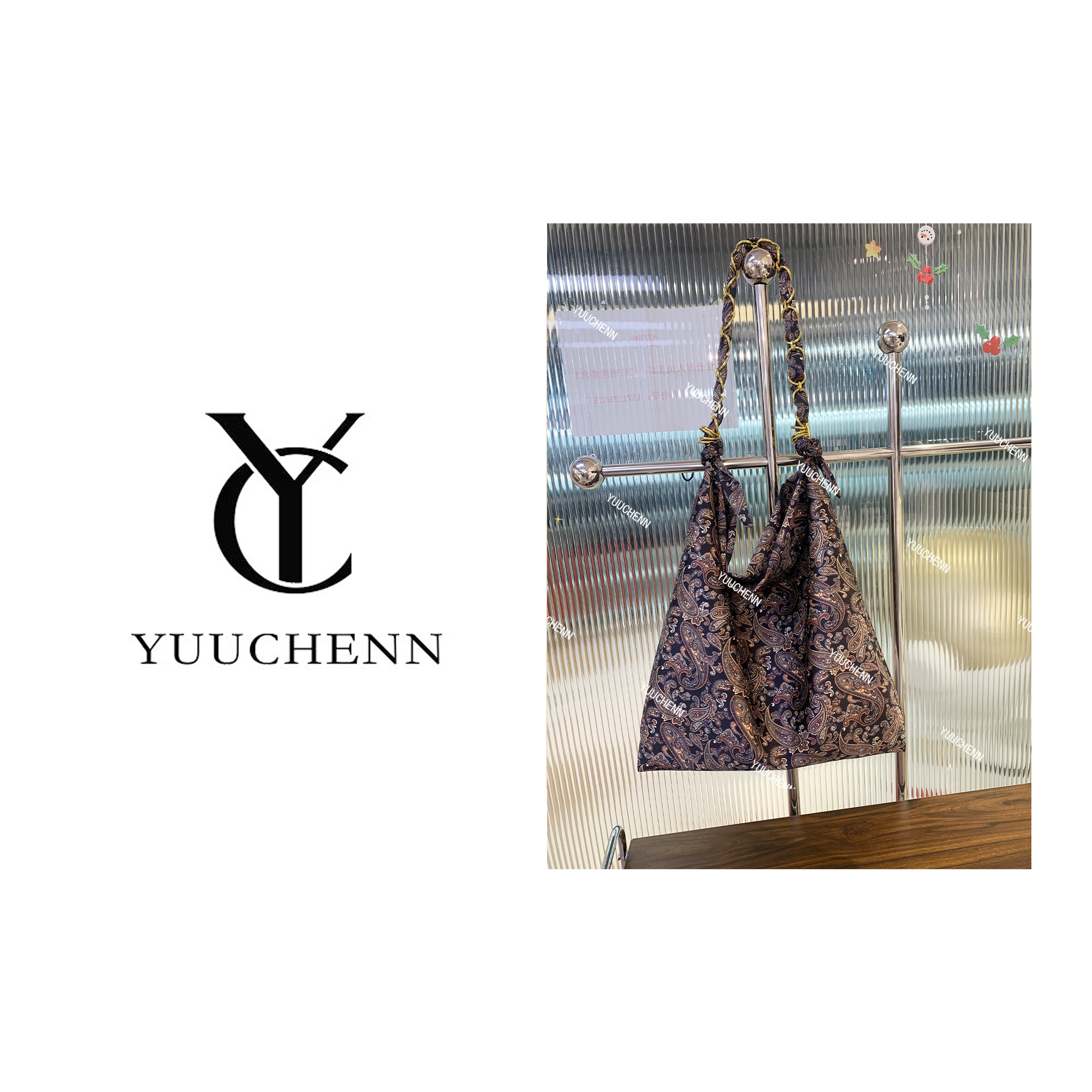 YUUCHENN/37cm原创设计高定真皮包 HH8059