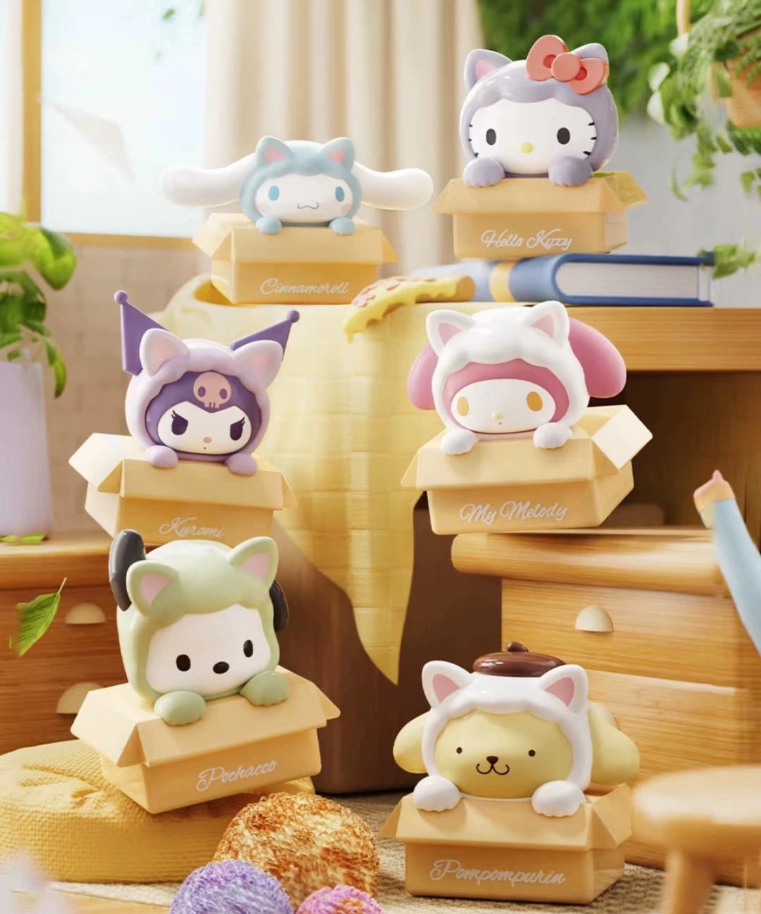 【猫咪】三丽鸥家族猫咪系列萌粒盲袋摆件潮玩手办周边可爱公仔桌面