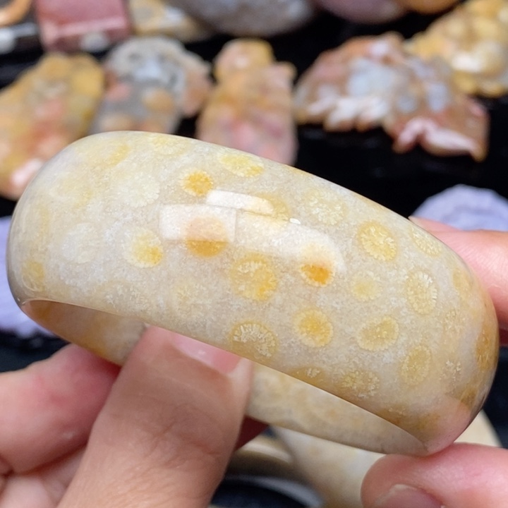 硅化珊瑚（珊瑚玉）手镯未镶嵌54.5