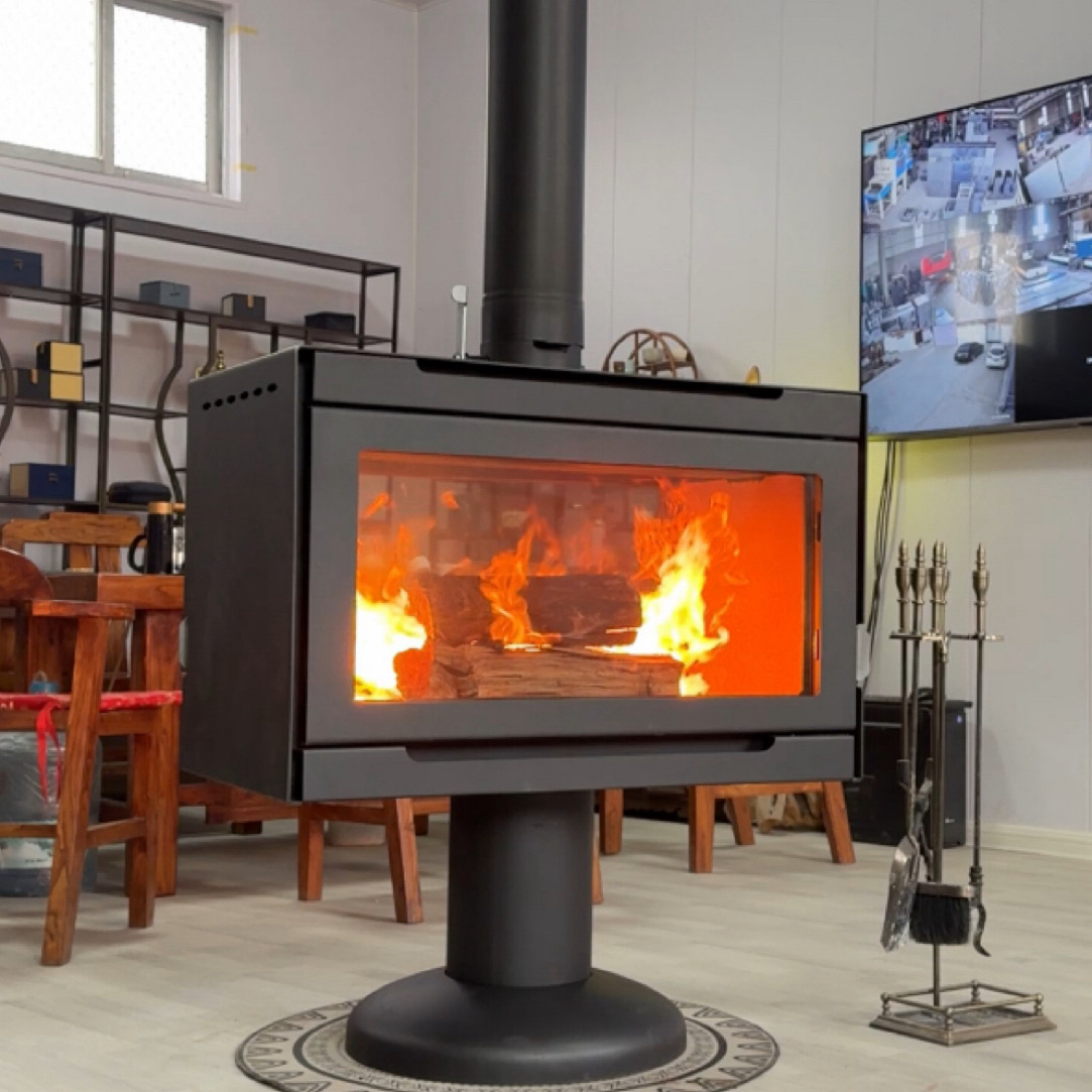 可旋转双面观火真火燃木壁炉客厅大厅自建房茶室民宿餐厅取暖装饰