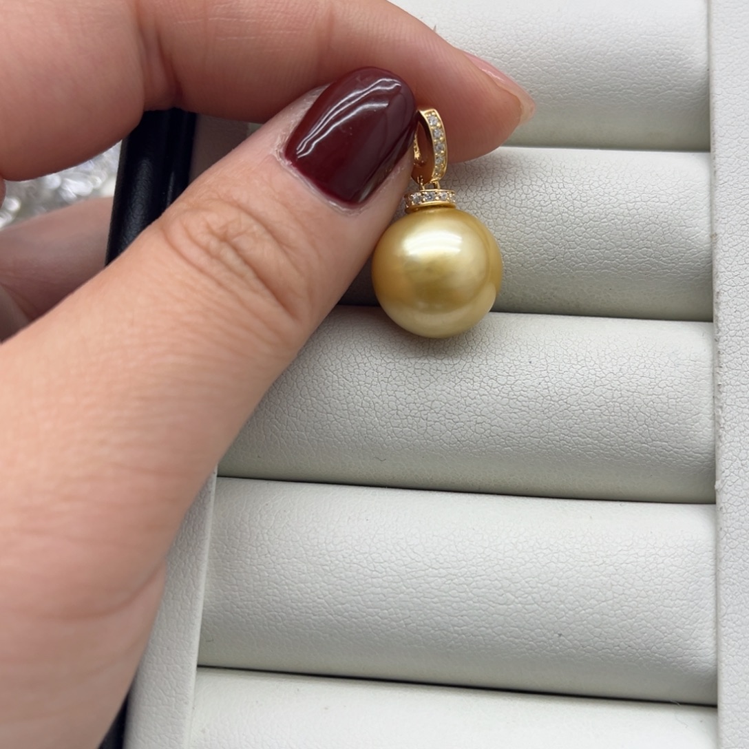 吊坠(不含链)海水珍珠银S925镶嵌