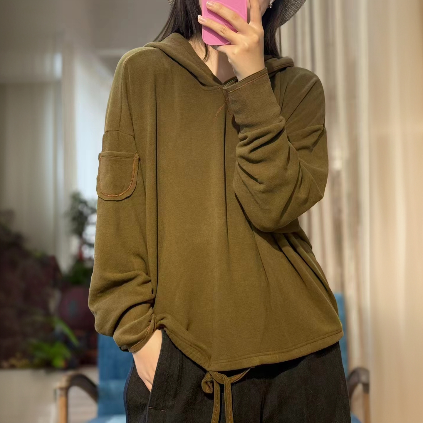 忆古朴拙云朵高品戴帽卫衣250822