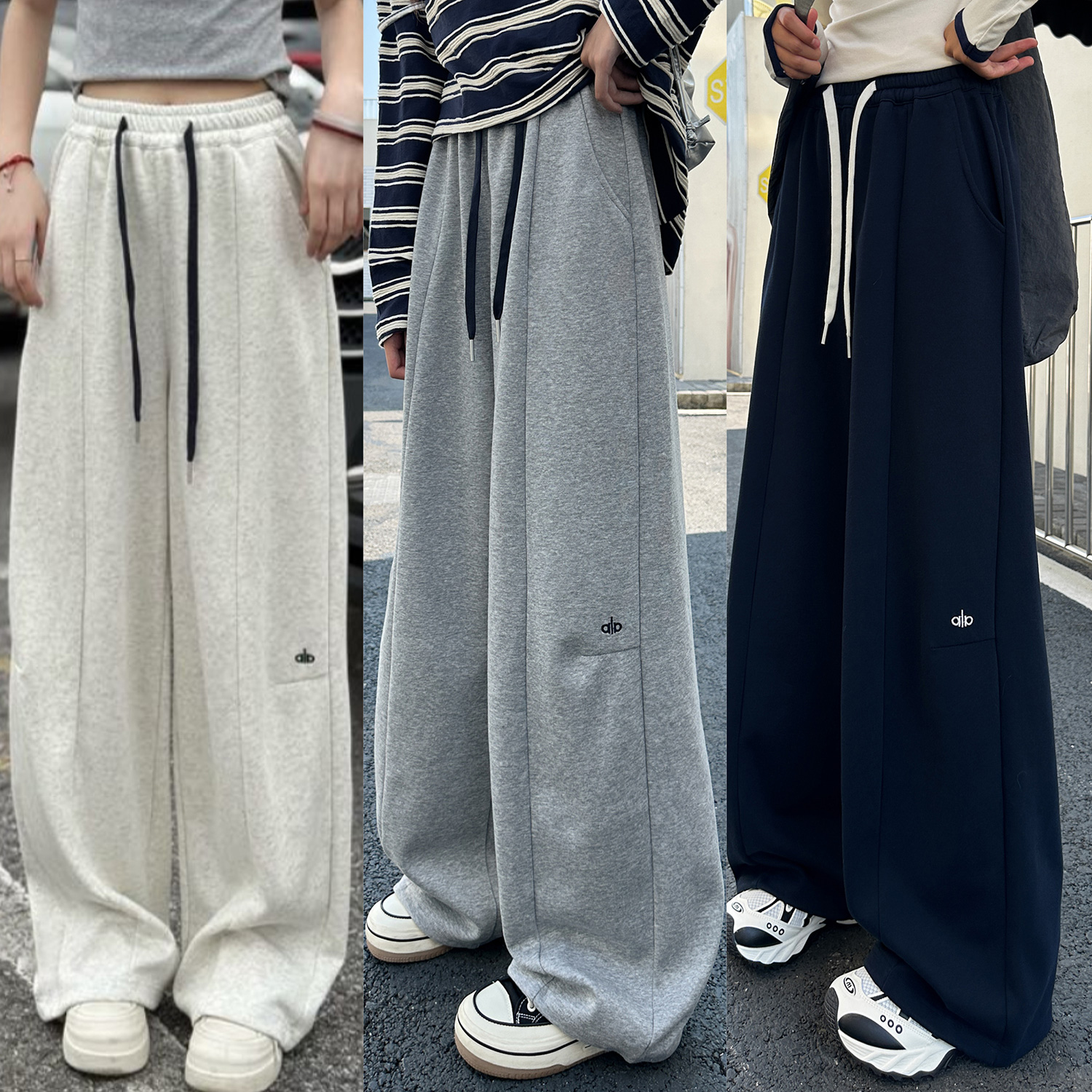 10968女大童宽松弯刀裤秋季2025新款洋气青少年女孩12-15岁初中生