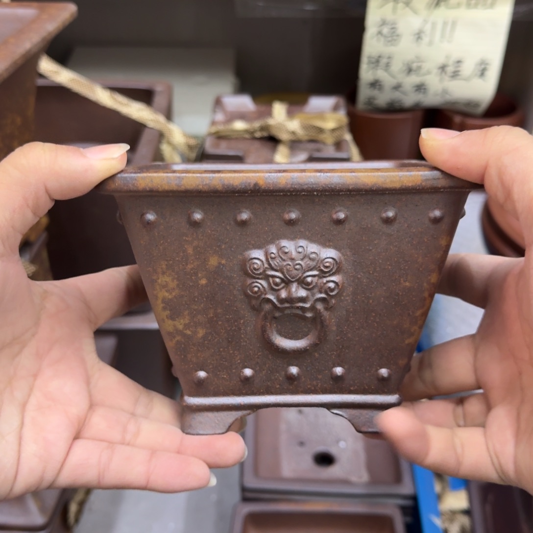 紫砂花盆宜兴紫砂正品13x10