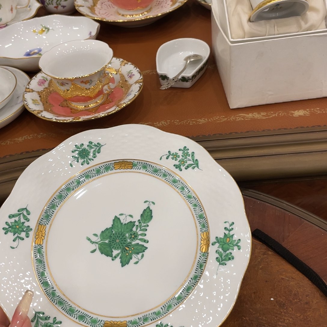 瓷片中古赫伦18.5CM甜品碟
