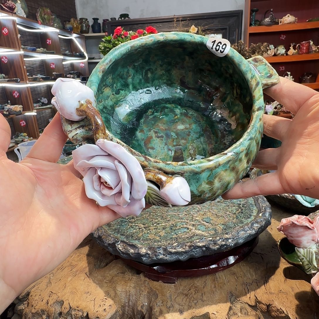 农***花纯手工咖啡杯盘碗